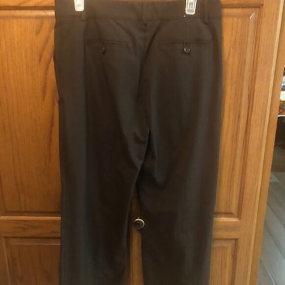 Calvin Klein Size 10 Brown pin stripe Pants - Picture 2 of 3